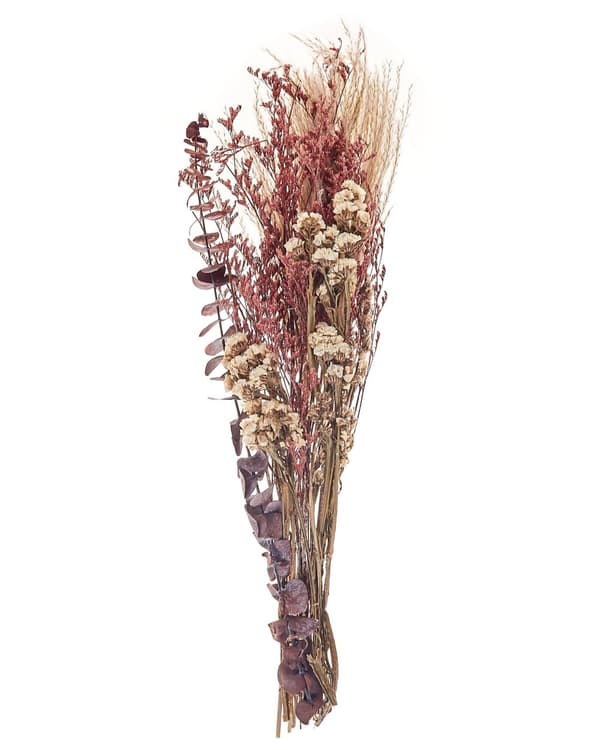 Tørket blomsterbukett Rosa Naturlige tørkede blomster 58 cm Borddekorasjon