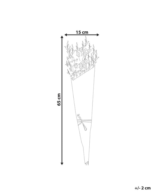 Tørket Blomsterbukett Oransje Gul Naturlige Tørkede Blomster 65 cm Borddekorasjon
