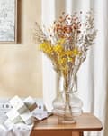Miniatyrbilde 2 av 5: Tørket Blomsterbukett Oransje Gul Naturlige Tørkede Blomster 65 cm Borddekorasjon