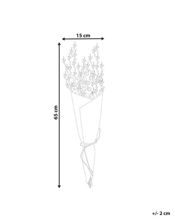 Tørket Blomsterbukett Oransje Grønn Naturlige Tørkede Blomster 65 cm Borddekorasjon