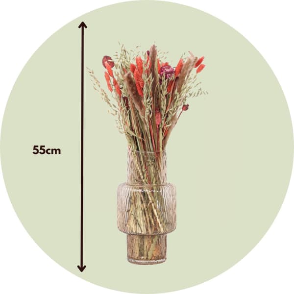Buket 'Large Zoey' - Tørrede blomster - Højde 55cm
