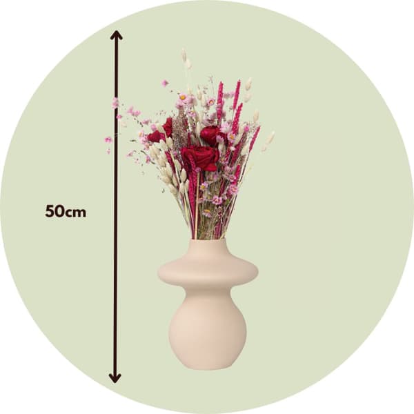 Buket 'Flourish Love' - Tørrede blomster - Højde 50cm