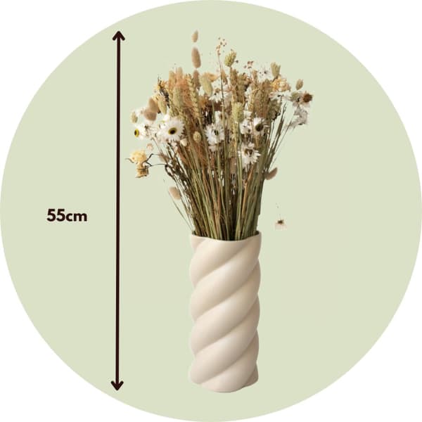 Buket 'Anita' - Tørrede blomster - Højde 55cm