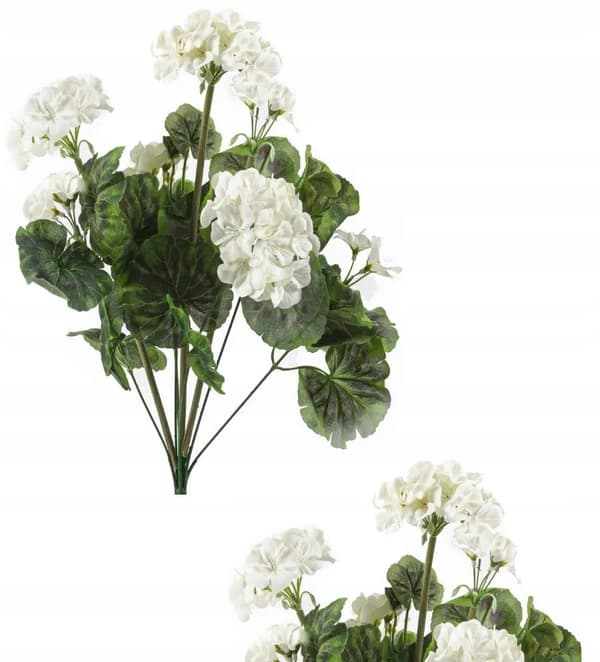 Konstgjord vit pelargonbukett Balkongterrass