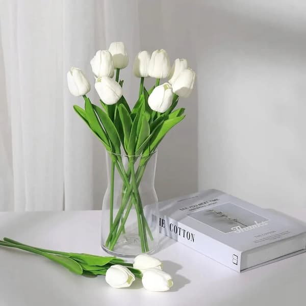 Skumtulpaner Konstgjorda Blommor Naturtrogna 34 cm 9st