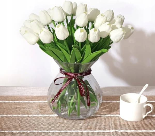 Skum Tulipaner Kunstige Blomster Naturtro 34 cm 9stk