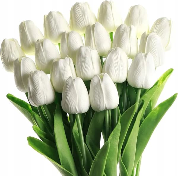 Skum Tulipaner Kunstige Blomster Naturtro 34 cm 9stk