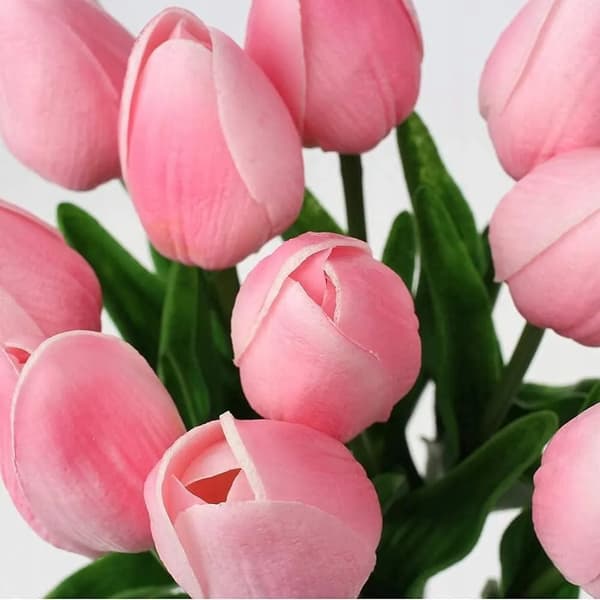 Skum Tulipaner Kunstige Blomster Naturtro 34 cm 9stk