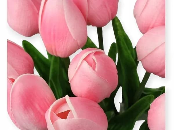 Skum Tulipaner Kunstige Blomster Naturtro 34 cm 9stk