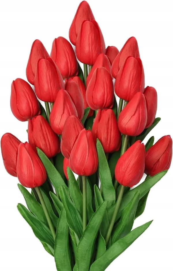 Skum Tulipaner Kunstige Blomster Naturtro 34 cm 9stk