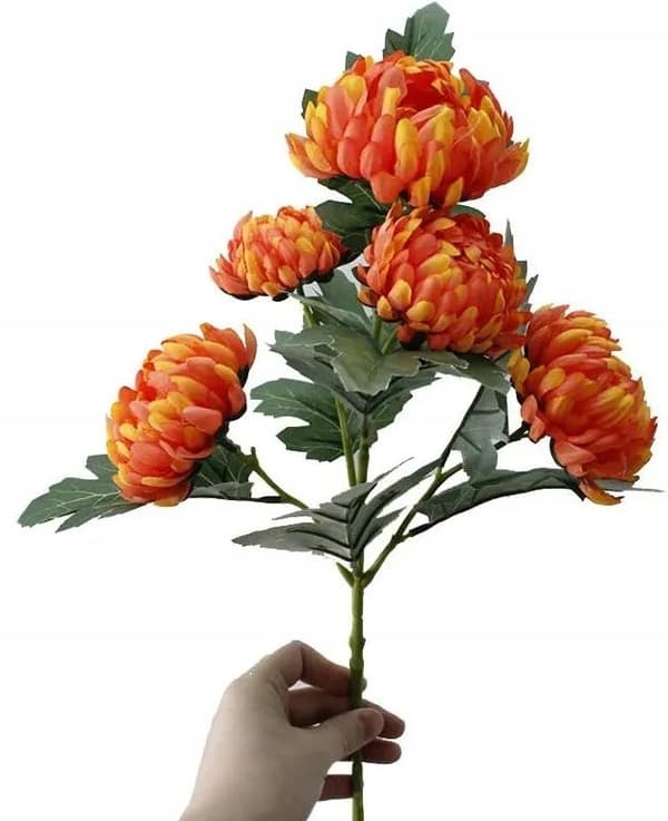 Kunstig krysantemum Allehelgensdag Krysantemumbuket 60 cm