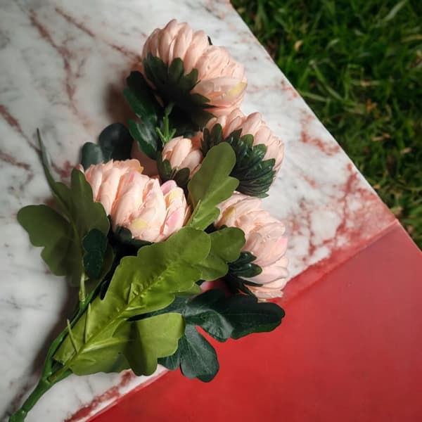 Kunstig krysantemum Allehelgensdag Krysantemumbuket 60 cm