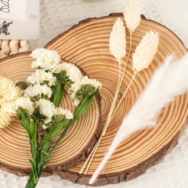 Lille tørret blomsterdekoration med papkasse – tørrede blomster til håndarbejde, harpikshåndværk, lykønskningskort og scrapbog