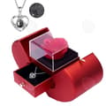 Miniatyrbild 1 av 4: C Rosa presentask Damhalsband Jag älskar dig på 100 språk Projektionshalsband Eternal Flower Apple Box Julklapp