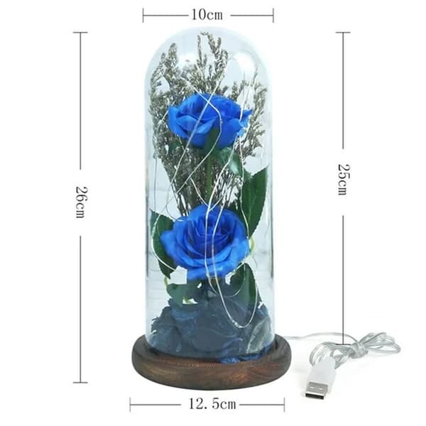 TD® Eternal flower ge mors dag present glasgirlang med rose love rose flower mamma present till födelsedag mamma da