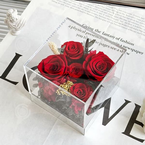 INN® Eternal Flower Rose Akryl Heminredning Julklapp Alla hjärtans dag present Födelsedagspresent