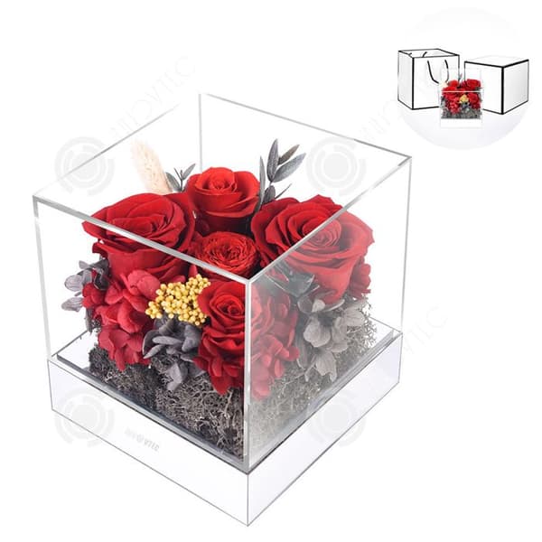 INN® Eternal Flower Rose Akryl Heminredning Julklapp Alla hjärtans dag present Födelsedagspresent