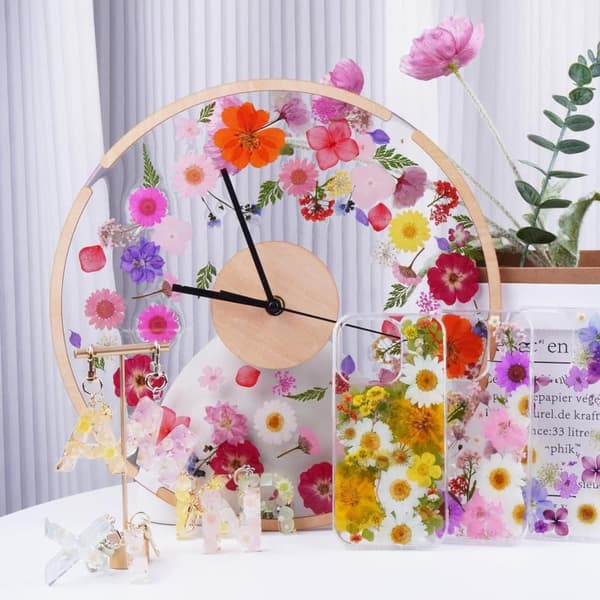 Torkade Pressade Blommor – Blomsterset för DIY Ljus, Epoxy Resin Smycken, Hängen, Scrapbooking & Dekorativa Hantverk