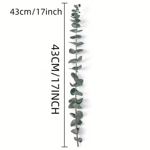 Keinotekoinen kukkakimppu Eukalyptus kuivattu 43 cm - 20kpl-Luonnolliset kuivatut kukat häihin ja kodin sisustukseen