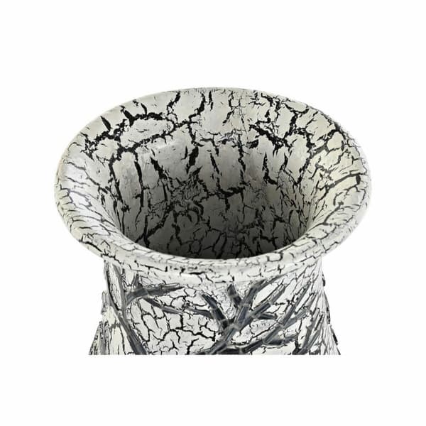 Vas DKD Home Decor Träd Vit Svart Vit/Svart Glas Terrakota n 29 x 29 x 60 cm