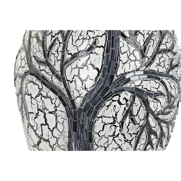Vas DKD Home Decor Träd Vit Svart Vit/Svart Glas Terrakota n 29 x 29 x 60 cm