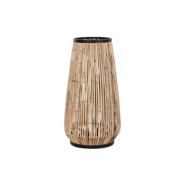 Vas DKD Home Decor Naturell Svart Metall Rattan 38 x 38 x 73 cm
