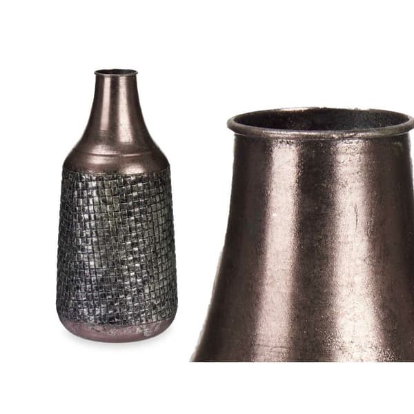 Vas Silvrig Metall 21 x 44 x 21 cm (4 antal) Med relief