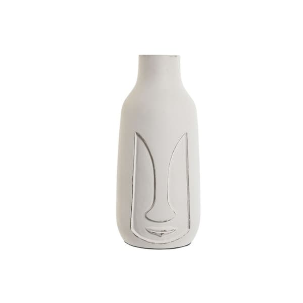 Vas Home ESPRIT Vit Mangoträ Modern Ansikte 15 x 15 x 30 cm