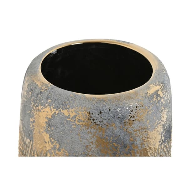 Vas Home ESPRIT Gyllene Dvobarvna Stengods Modern Antikbehandlad 17 x 17 x 26 cm