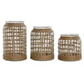 Miniatyrbild 1 av 3: Vas Home ESPRIT Naturell Glas 16,5 x 16,5 x 27 cm (3 Delar)