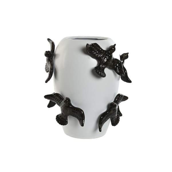 Vas Home ESPRIT Vit Svart Stengods Modern 27 X 27 X 29,5 cm