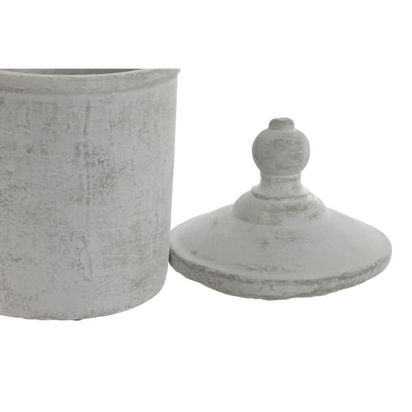 Vas Home ESPRIT Grå Cement Orientalisk 15 x 15 x 25 cm