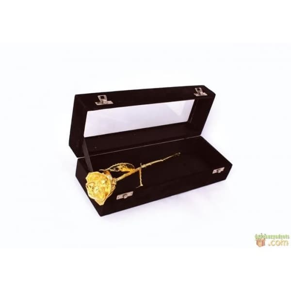 Golden Rose - Ej specificerat - 24K guldpläterad - Svart sammetslåda - Äkthetsintyg - Dekorativt