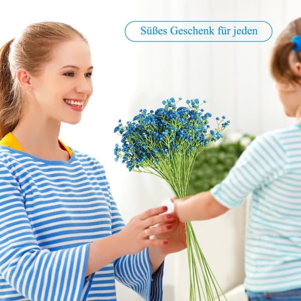 6-pack konstgjorda brudslöjsbuketter, konstgjorda nejlikor, dekorationsblommor, lämpliga för bröllop och heminredning