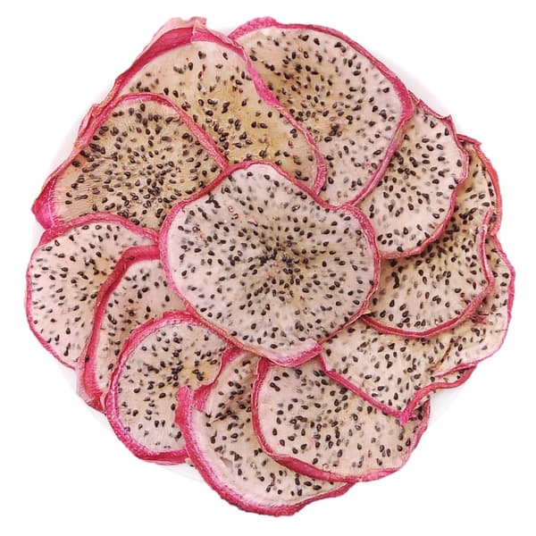 Dragefrugtskiver Hvid Pitaya, Dragefrugt - 50g
