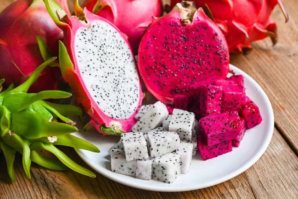 Dragefrugtskiver Hvid Pitaya, Dragefrugt - 50g