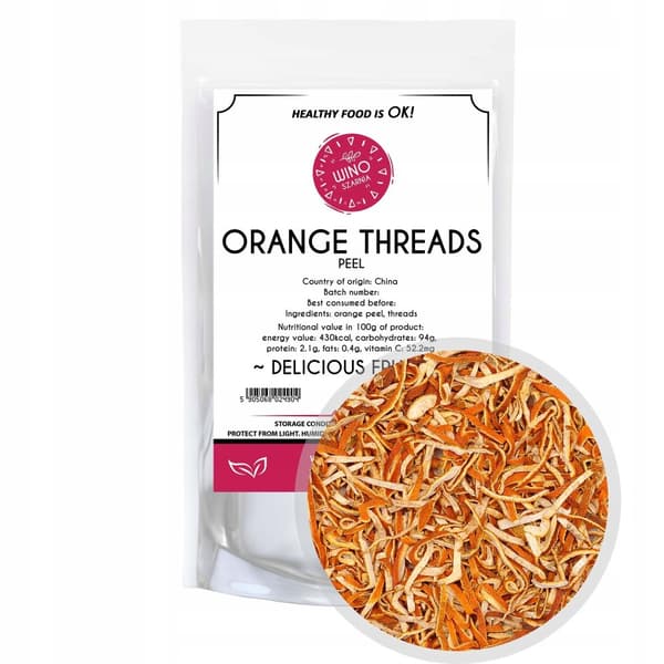 Tørret appelsinskal Tråde - 500g