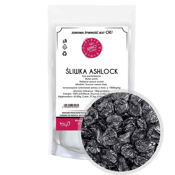 Ashlock California tørret blomme - 1 kg