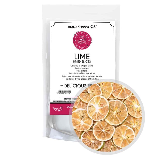Torkade limeskivor - 500g Ätbar frukt