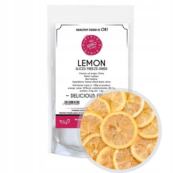 Frysetørrede Tørrede Citronskiver - Juletørret - 50g