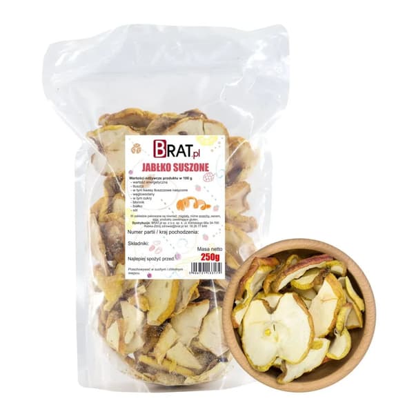 Tørrede æbler 250 g