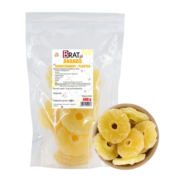 Kanderad ananasskiva 500 g