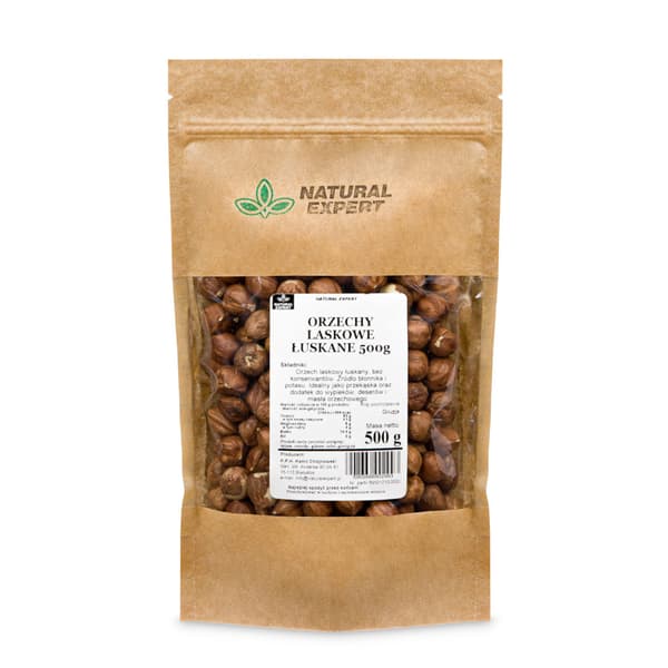 SKALADE HASSELNÖTTER 500g