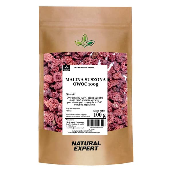 Kuivatut vadelmat 100g