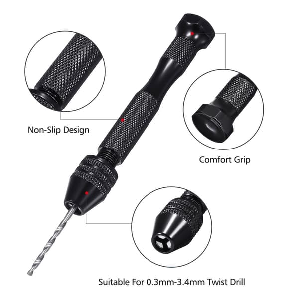 26st Twist Drill Bit Set Hand Drill Tools 25st 0.5-3.0mm Micro Bit Mini Hand Drill Set