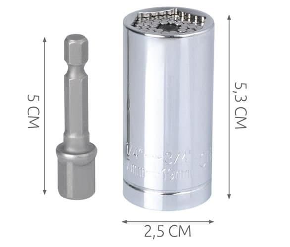 Universalnyckel – Universal Hylsnyckel 7-19mm med Förlängning