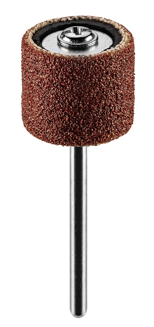 Slibebånd 12,7 mm, K60, K80, K120, K240, sæt med 100 stk., + skaft 3,2 mm, 2 stk.
