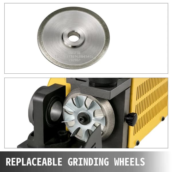 4400 RPM högprecision borrslipare, justerbar spetsvinkel, standard 11 samlingar