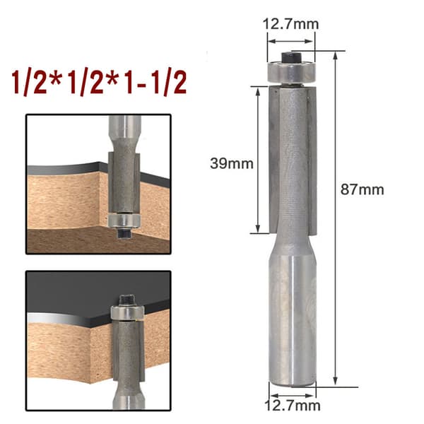 INF Karbidkantkutter 1/2"x1/2"x1-1/2" Sølv - For trebearbeiding Model 4
