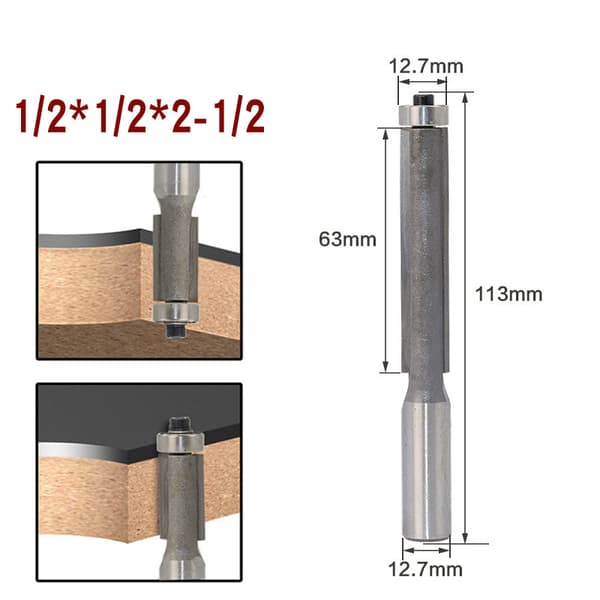 INF Karbidkantkutter 1/2"x1/2"x1-1/2" Sølv - For trebearbeiding Model 2